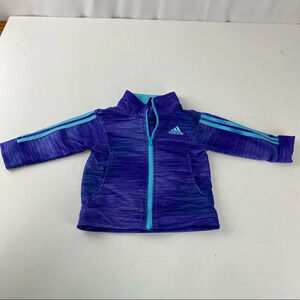 Adidas Youth Tracksuit Jacket Kids Toddler Size 12 Months Purple Teal